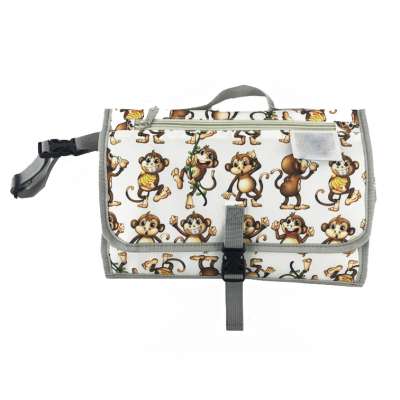 Baby diaper clutch changing mat foldable convenient cute cartoon bag